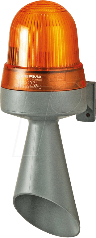 WERMA 424 320 75 - Kombigerät, LED/Hupe, gelb, 24 V AC/DC