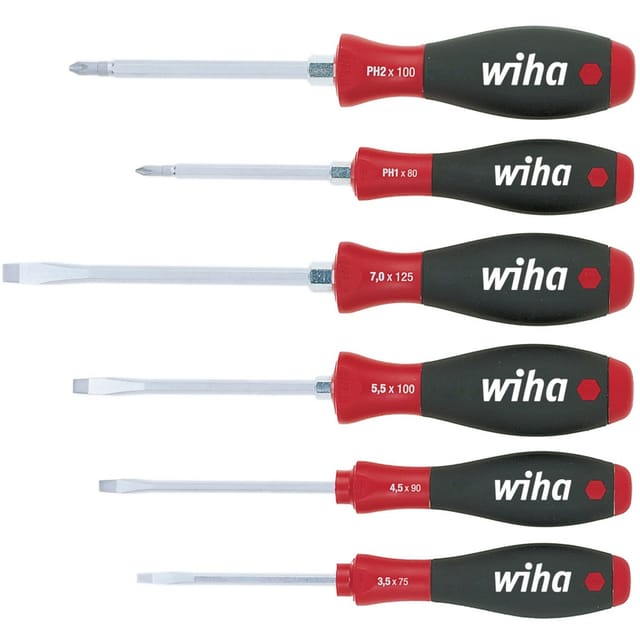 WIHA 21248 - Schraubendreher Set SoftFinish® , Schlitz, PH, 6-teilig