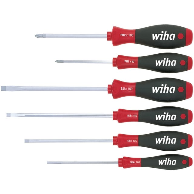 WIHA 302-ZK6SO - Schraubendrehersatz SoftFinish®, Schlitz / Kreuzschlitz (PZ)