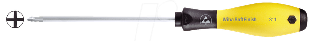 WIHA 311ESD-2 - ESD Schraubendreher, Kreuzschlitz PH 2, 100 mm, SoftFinish®