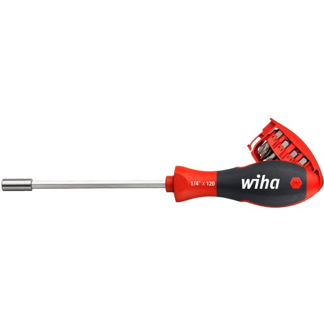 WIHA 33007 - Schraubendreher mit Bit Magazin magnetisch