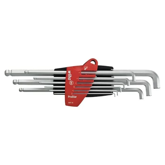 WIHA 35481 - Stiftschlüssel Set im ProStar Halter, Sechskant-Kugelkopf, 10-tl