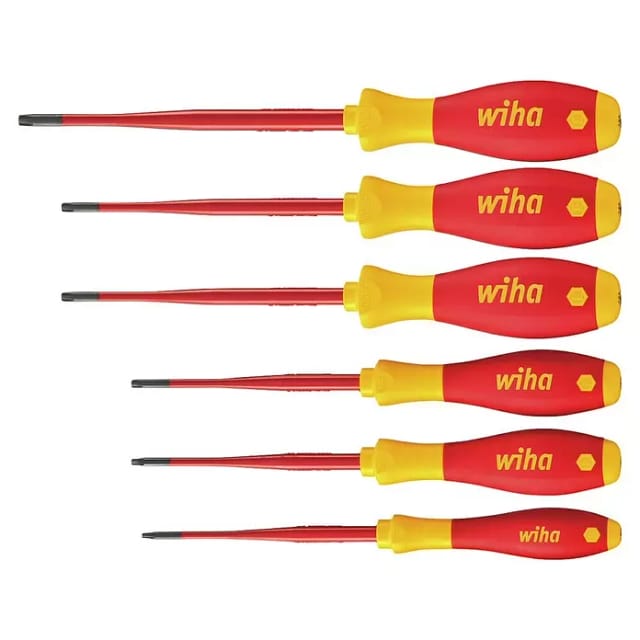 WIHA 41245 - Schraubendreher Set SoftFinish slimFix, 6 teilig,