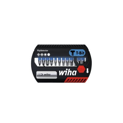 WIHA 41826 - Bit-Satz FlipSelector, 13-teilig gemischt, 25 mm, T-Bit