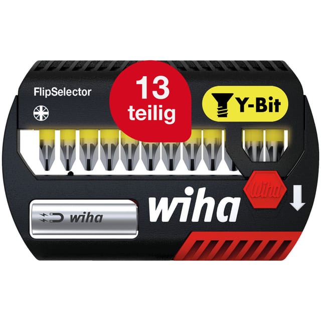 WIHA 41828 - Bit-Satz FlipSelector, 13-teilig TORX, 25 mm, Y-Bit