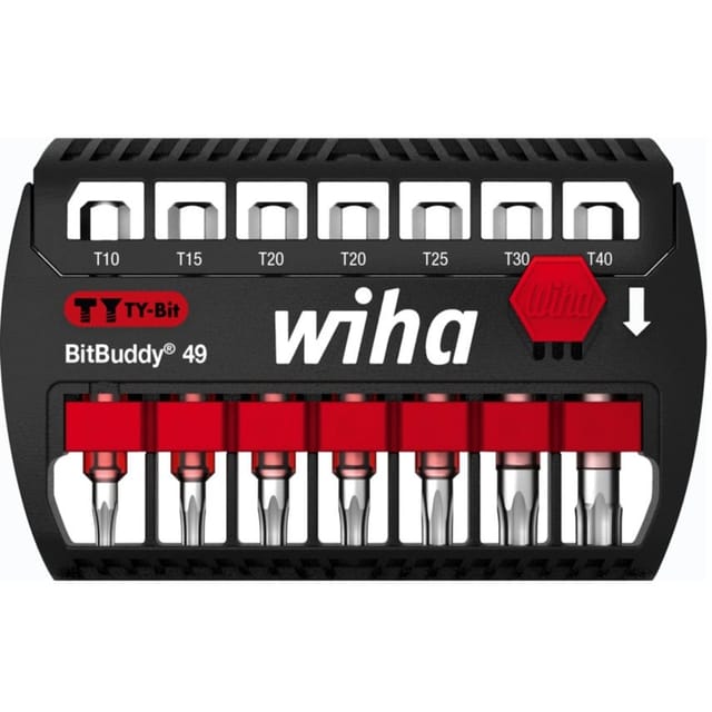 WIHA 42115 - Bit-Satz BitBuddy, 7-teilig TORX, 49 mm, TY-Bit