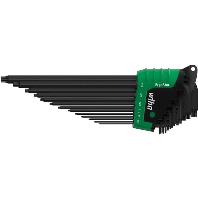 WIHA 43848 - Stiftschlüssel Set im ErgoStar Halter, TORX® MagicSpring®, 14-tl