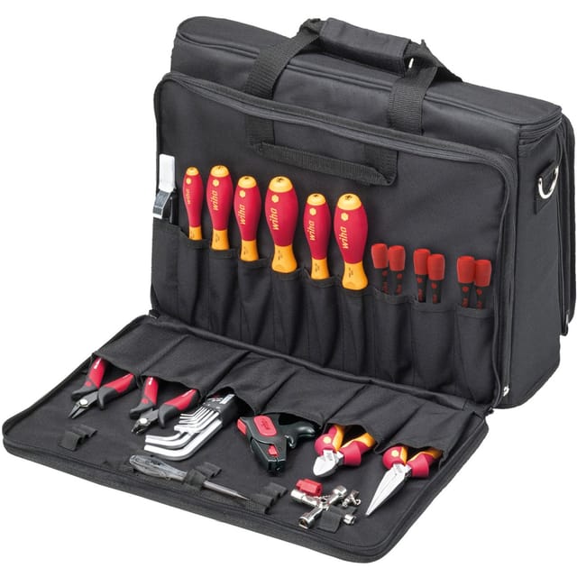 WIHA 43879 - Werkzeugsatz, Werkzeugtasche, Service Techniker, 29-teilig