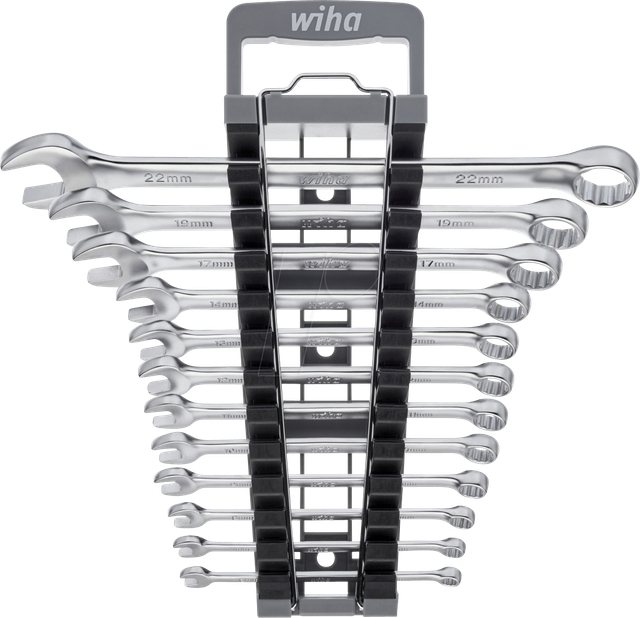 WIHA 45321 - Ring-Maulschlüsselsatz, 13-teilig, 6 - 22 mm