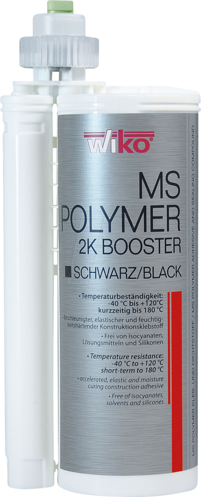 WIKO 101751 - 2-K Kleb- und Dichtstoff auf MS-Polymer-Basis, 490 ml, schwarz