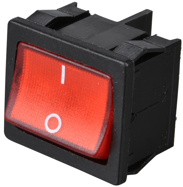 WIPPE 1805.7110 - Wippschalter, 2x Aus, beleuchtet, rot