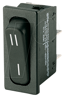 WIPPE 1833.3307 - Wippschalter, 1x UM, schwarz, I-II