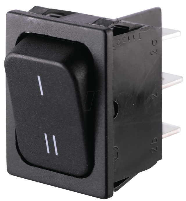 WIPPE 1834.3309 - Wippschalter, 2x UM, schwarz, I-II