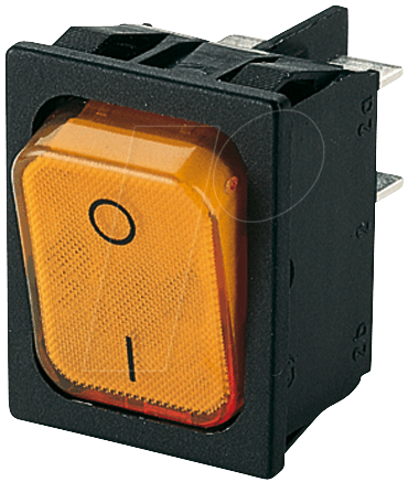WIPPE 1835.3114 - Wippschalter, 2x Aus, beleuchtet, orange, I-O