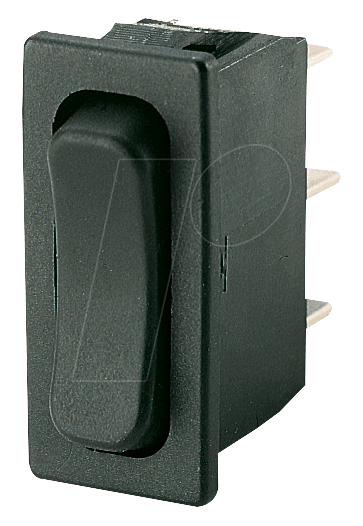 WIPPE 1838.1402 - Wippschalter, 1x (Ein)-Aus-(Ein), schwarz