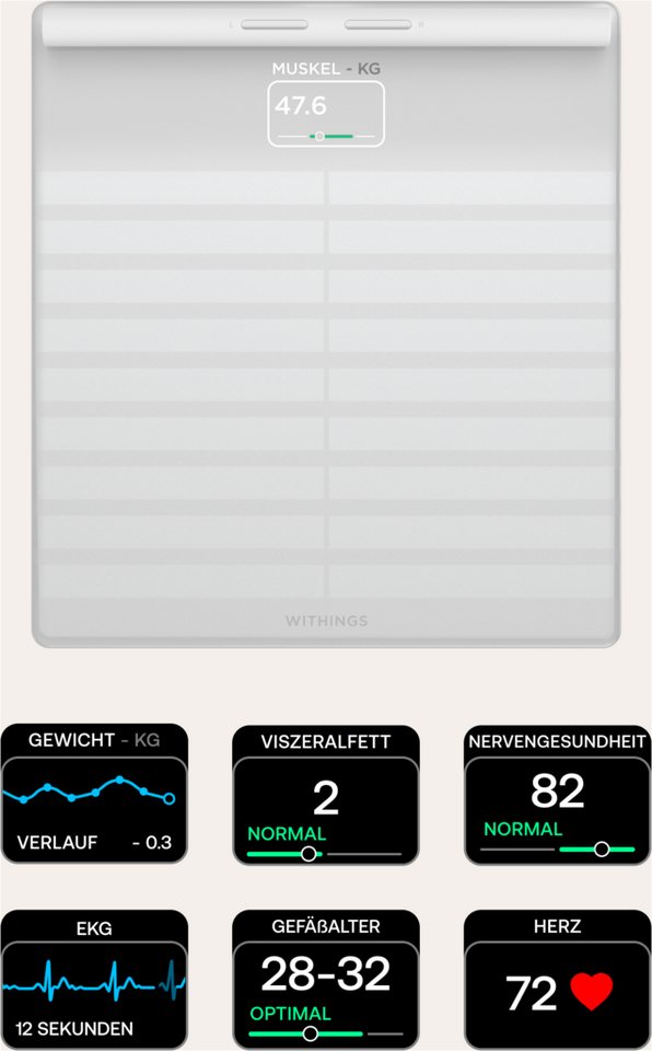 WIT BODY SCAN WS - Körperwaage, Bluetooth, Withings Body Scan