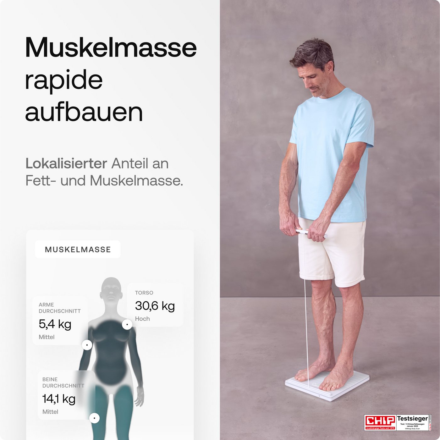 WIT BODY SCAN WS - Körperwaage, Bluetooth, Withings Body Scan Bild 3