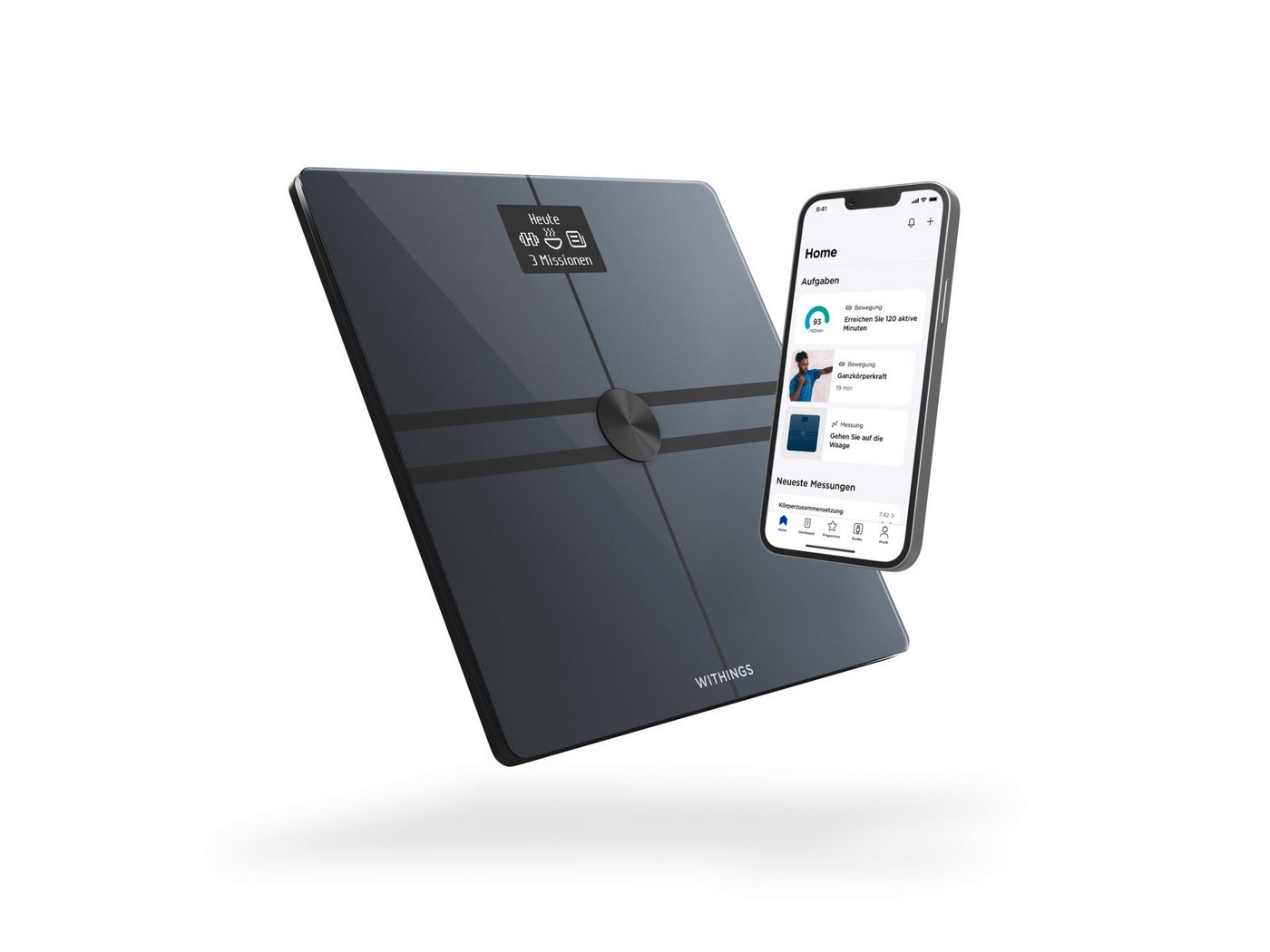 WIT WBS12 SW - Körperwaage, Bluetooth, Withings Body Comp