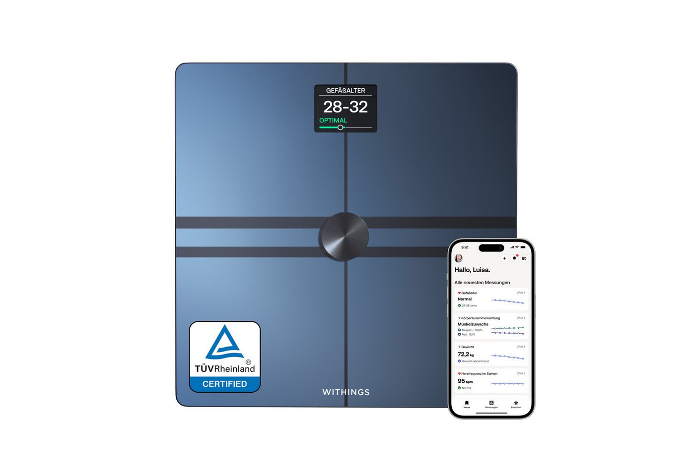 WIT WBS12 SW - Körperwaage, Bluetooth, Withings Body Comp Bild 4