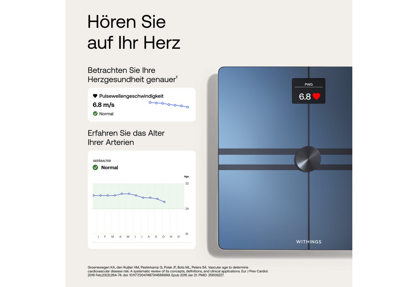WIT WBS12 SW - Körperwaage, Bluetooth, Withings Body Comp Bild 5