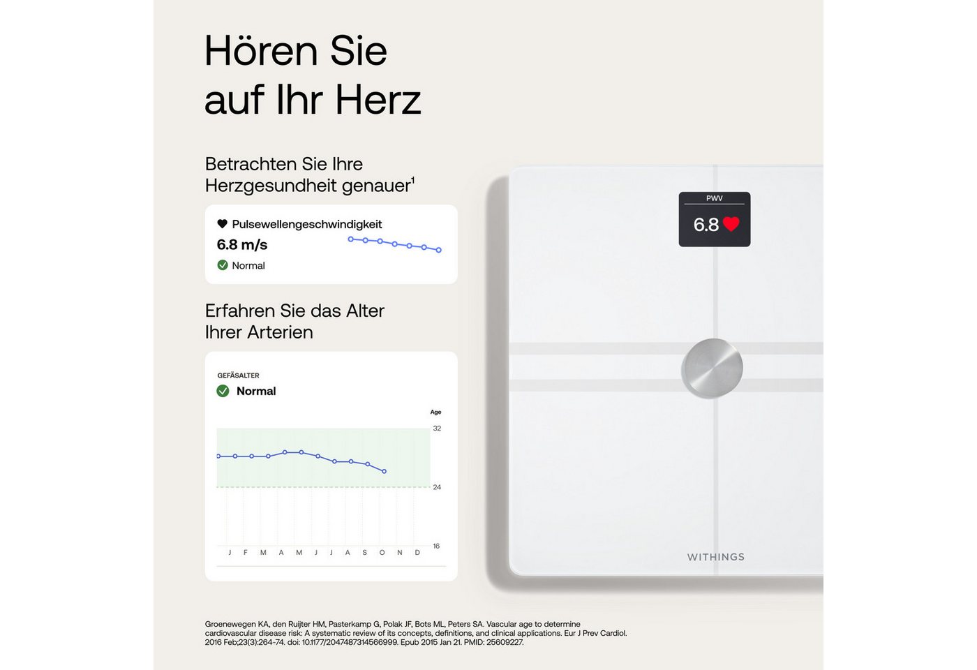 WIT WBS12 WS - Körperwaage, Bluetooth, Withings Body Comp Bild 4