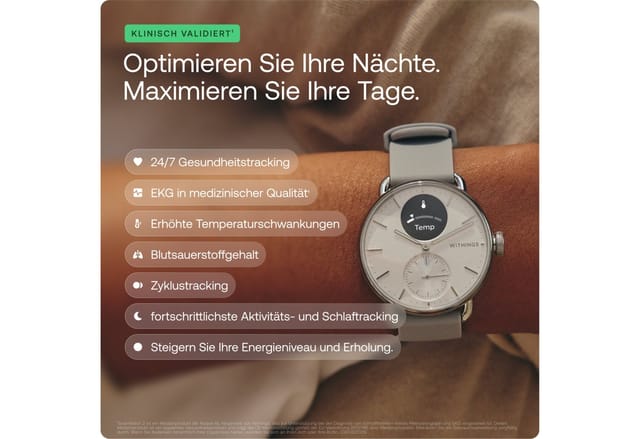WITHINGS HWA10-2 - SmartWatch, Scanwatch 2, 38 mm, weiß