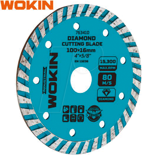 WOKIN 763410 - Diamant-Trennscheibe, D+W, 100x16x7 mm