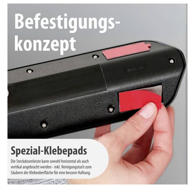 BRE 1153590410 - Eck-Steckdosenleiste, 4-fach, 2 m