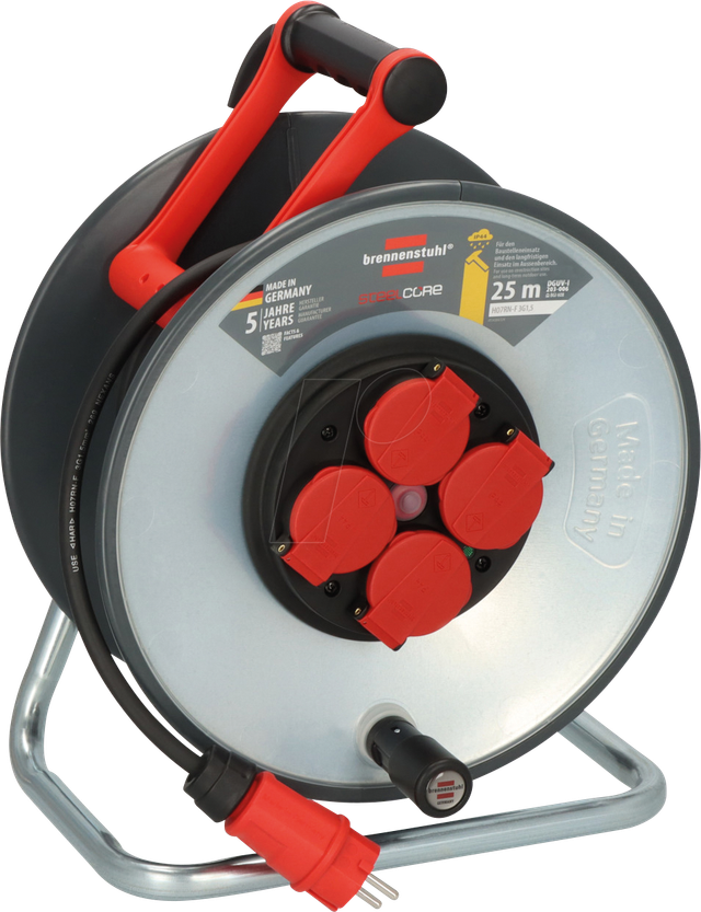 BRE 9191250110 - Kabeltrommel Professional, SteelCore, IP44, 25 m Kabel