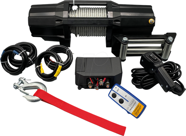 BS 31816 - Profi-Seilwinde 12 V, 2727 kg, 2,57 kW, Stahlseil