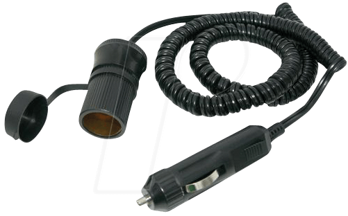 BST 16559 - KFZ - Zigarettenanzünder-Stecker auf Buchse, Spiralleitung, 3m