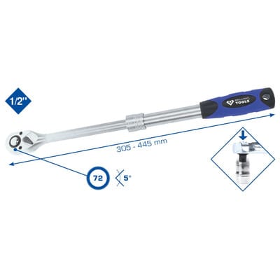 BT 0022992 - 1/2'' Teleskop-Umschaltknarre