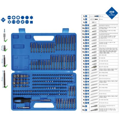 BT 0053208 - Bit-Satz, 208-teilig