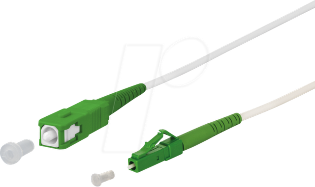 BTR 151P7EAJA05E - OpDAT LWL Patchkabel, Simplex, OS2, SC-APC / LC-APC, weiß, 0,5 m