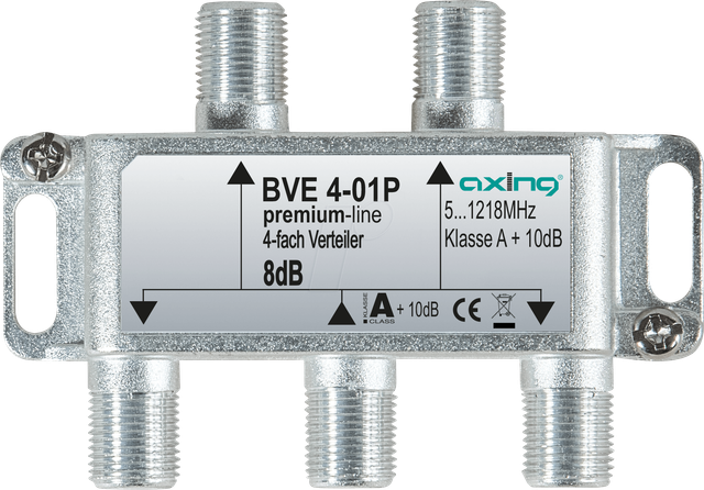 BVE 4-01P - Verteiler, 5-1218 MHz, 4-fach, 6,9 - 8 dB