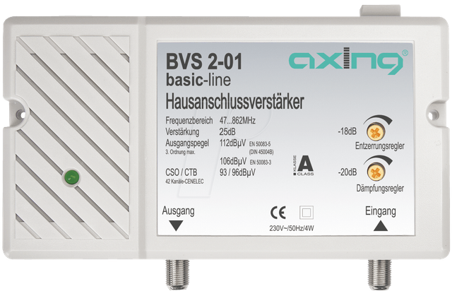 BVS 2-01 - Hausanschlussverstärker, Breitbandkabel-Verstärker, 25 dB