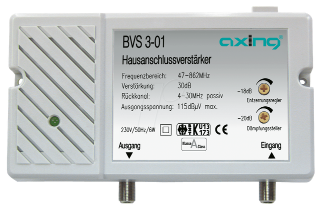 BVS 3-01 - Hausanschlussverstärker, Breitbandkabel-Verstärker, 30 dB