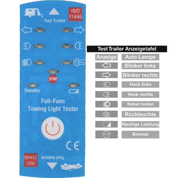 CAMP 20021 - Caravan - Tester für Beleuchtung, LED, 7-/13-polig