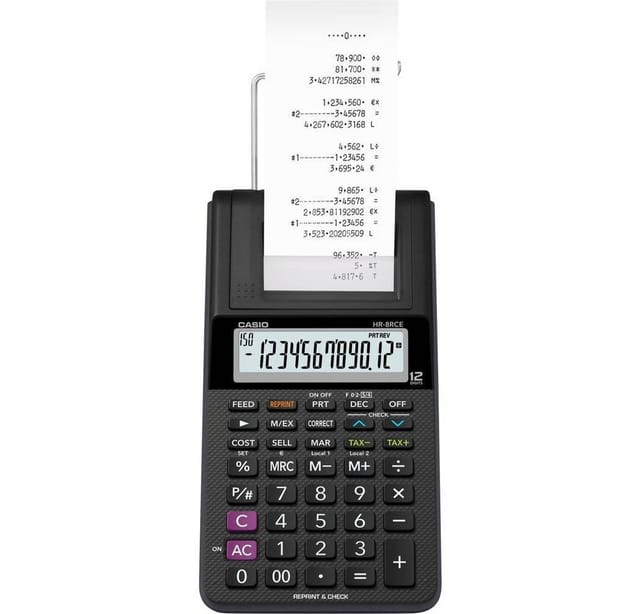 CASIO HR-8RCE-BK - Druckender Tischrechner CASIO HR-8RCE