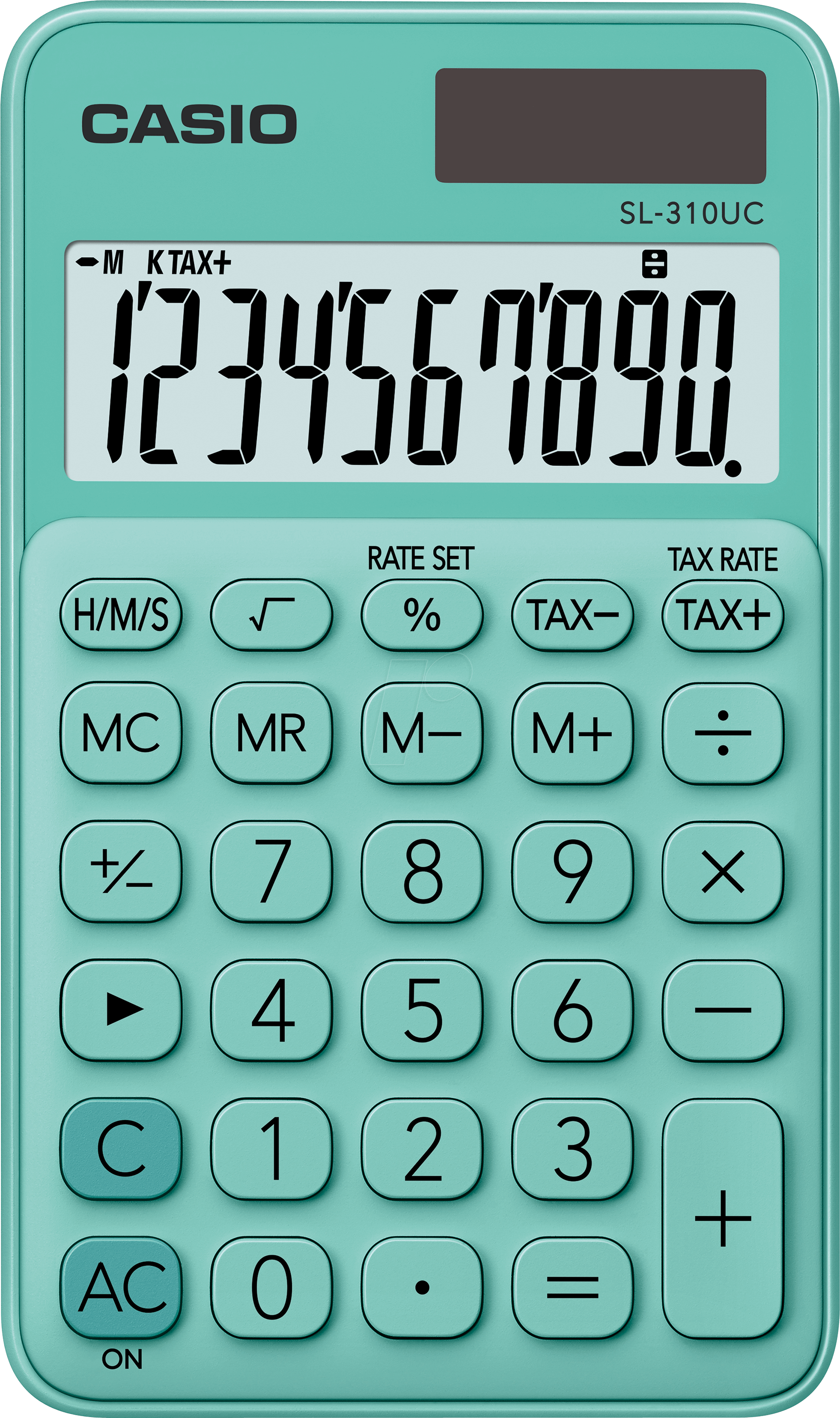 CASIO SL310UC-GN - Taschenrechner, Solar, grün