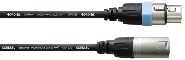 CCM-FM 20SW - Mikrofonkabel, XLR Stecker/ XLR Kupplung, 20 m, sw