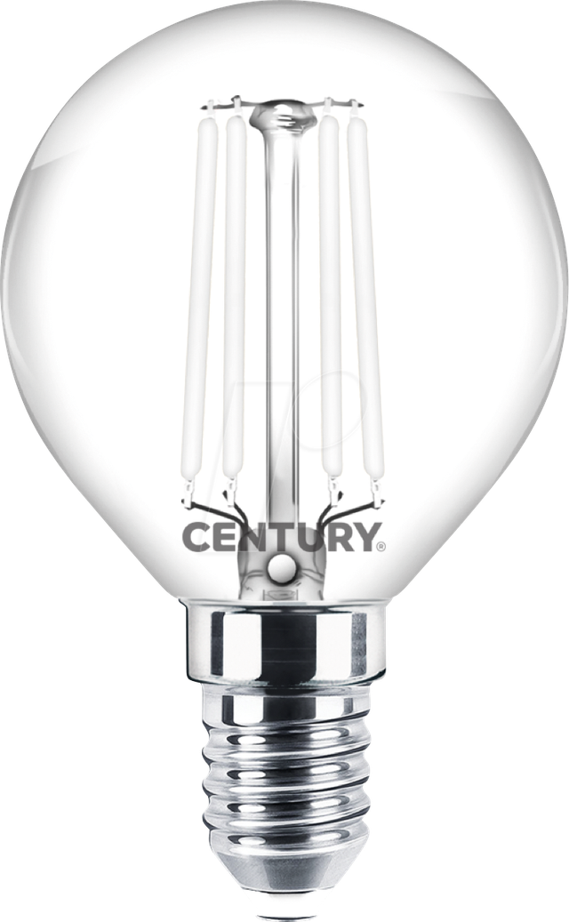 CEN INH1GW451427 - LED-Lampe E14, 4,5 W, 470 lm, 2700 K, Filament, weiß