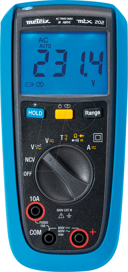 CHAU MTX202-Z - Multimeter MTX 202, digital 4000 Counts, TRMS, AC/DC, IP54