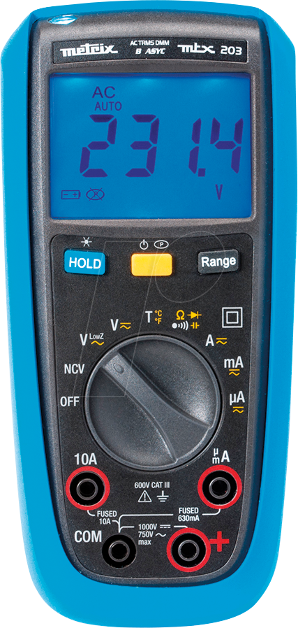 CHAU MTX203-Z - Multimeter MTX 203, digital 6000 Counts, TRMS, AC/DC, IP54