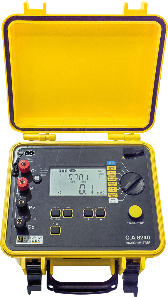 CHAU P01143200 - Mikroohmmeter C.A 6240, 400 µOhm - 400 Ohm, 10 A