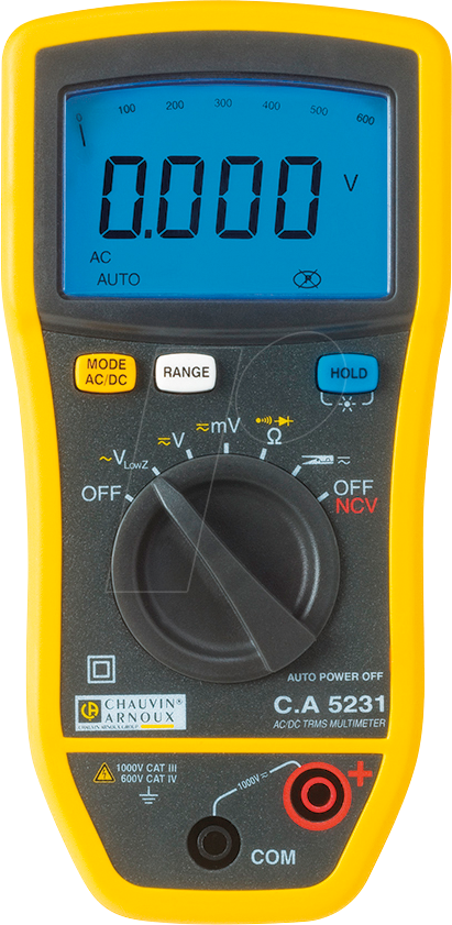 CHAU P01196731 - Multimeter C.A 5231, digital, 6000 Counts, TRMS, AC/DC, NCV