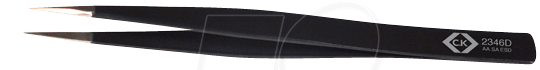 CK T2346D - Pinzette, gerade, spitz, 127 mm, AA. SA, ESD