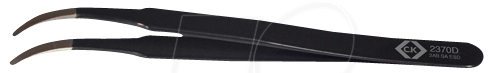 CK T2370D - Pinzette, gebogen, spitz, 117 mm, 2AB. SA, ESD