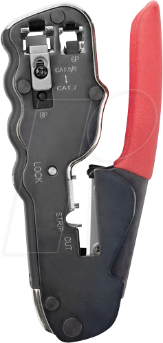 CK T3673A - Crimpzange, 137 mm, Westernstecker, Modularstecker