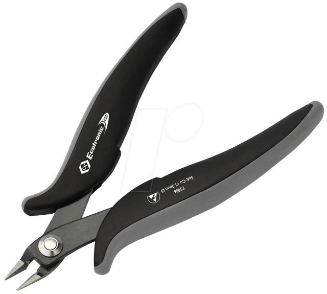 CK T3886 - ESD Seitenschneider, schlank, Kopf abgeflacht, 139 mm